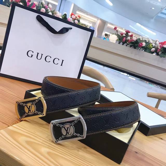 Louis Vuitton Width: 3.8 Cm Original Single-Piece Design With A New Buckle, Impo