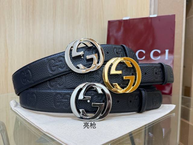 Gucci's Interlocking Double G Design Is Highlighted With A Glossy Finish, Paying