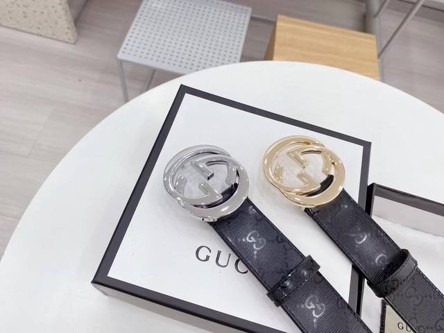 Gucci Unisex G-Shaped Buckle Belt, Inspired By The Brand's Iconic 1970S Design,