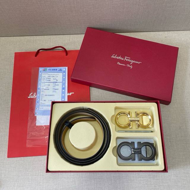 Ferragamo Premium Edition Double Buckle Gift Box Set Includes Gift Box Available