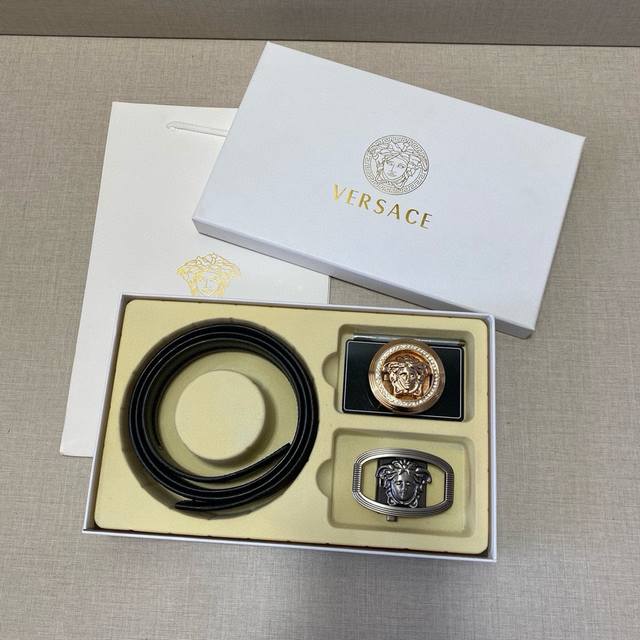 Versace Premium Edition Double Buckle Gift Box Set Includes Gift Box Available A