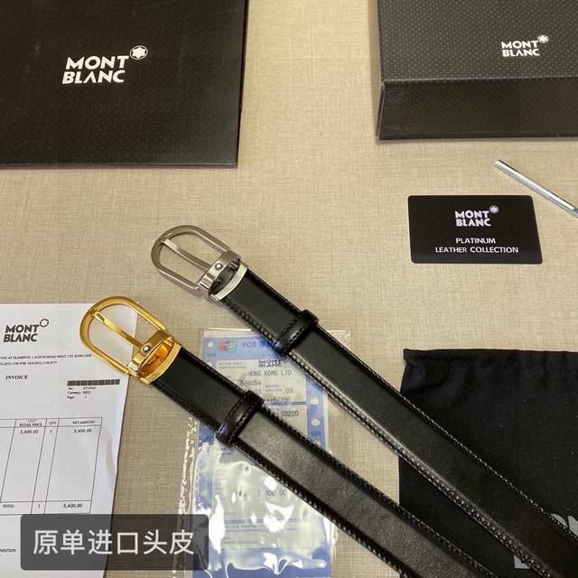 Brand: Montblanc Mony Steel Buckle Grade: Original Private Goods. Imported Top-G