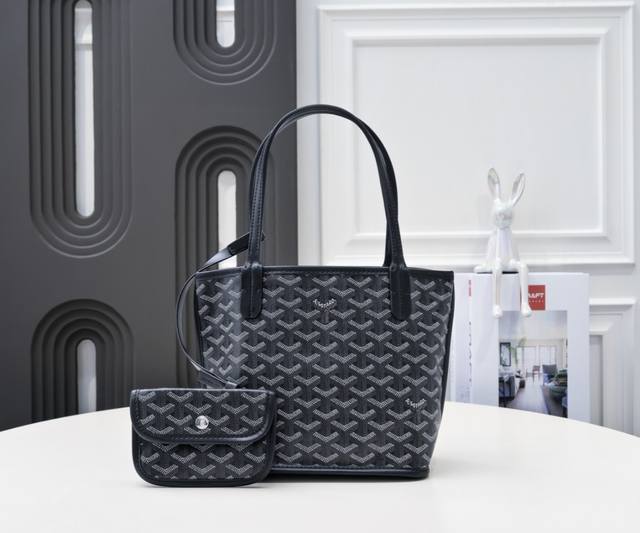 Factory P Direct Sales Black Anjou Mini Small Size Mini Double-Sided Bag. The Di