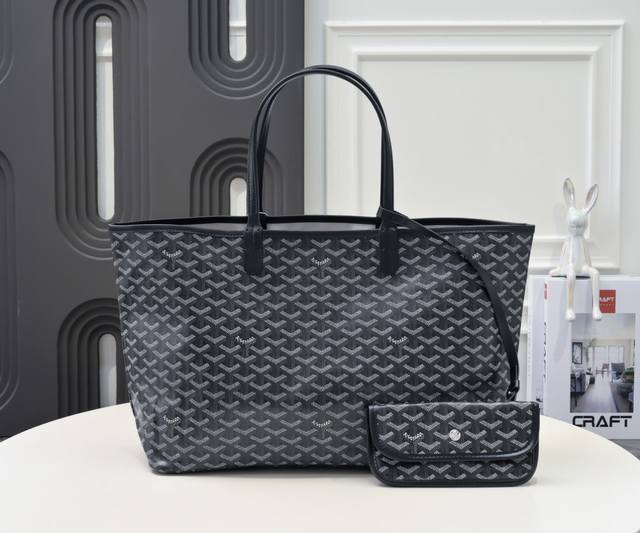 Factory P Direct Sales Black Goya New Single-Sided Shopping Bag, Developed Throu