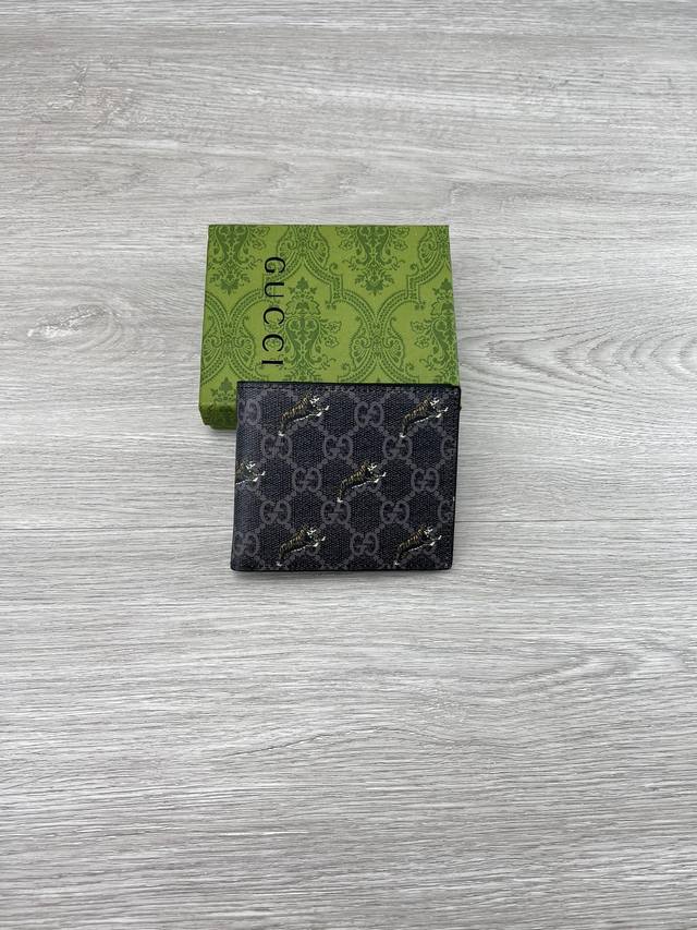 Gucci-Embellished Gg Tiger Print Wallet. Gucci Small Leather Accessories Push Th
