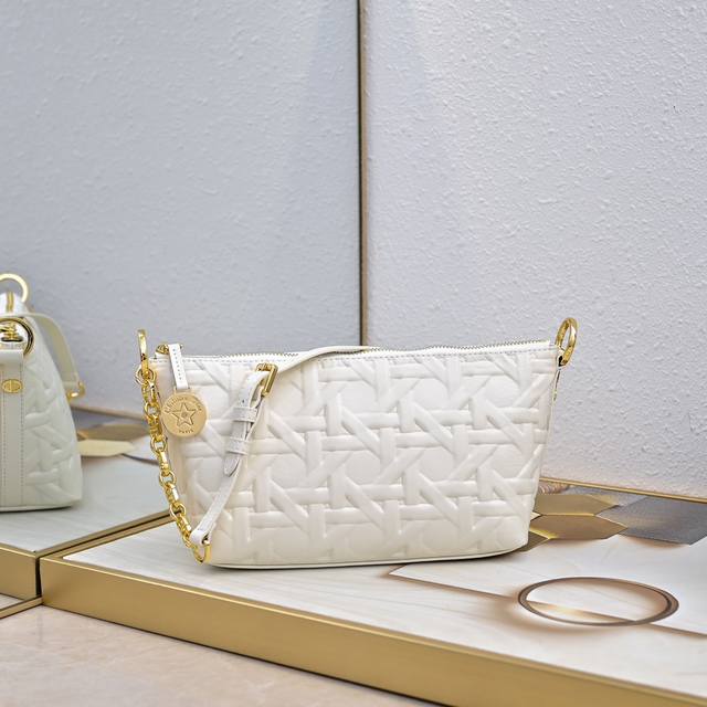 Embossed This Diorstar Hobo Chain Handbag Is A New Release From The 2024 Spring/