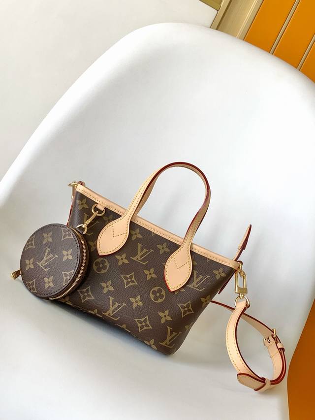 M46705 Leather Shoulder Strap Top-Grade Authentic Single This Neverfull Bb Handb
