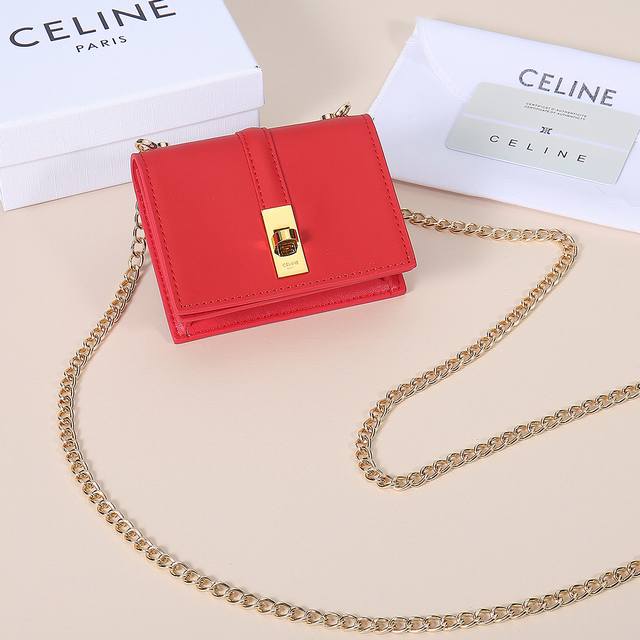 Celine's Latest Chain Card Case, Triomphe Flip-Top Chain Card Case, Crossbody St