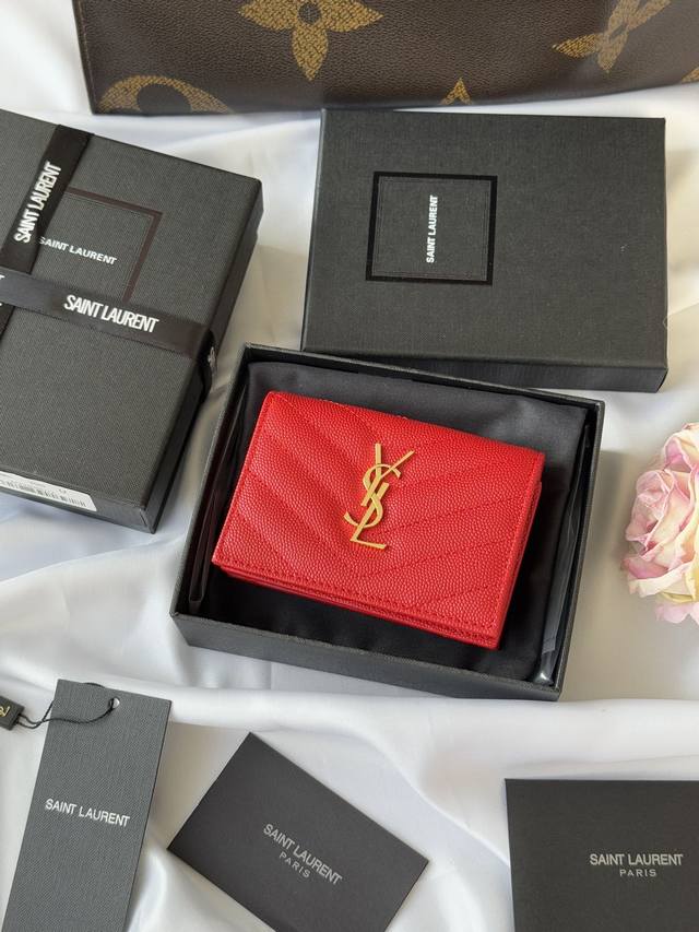 Ysl Home Y Home Short Wallet Authentic Development Imported Cowhide With Caviar