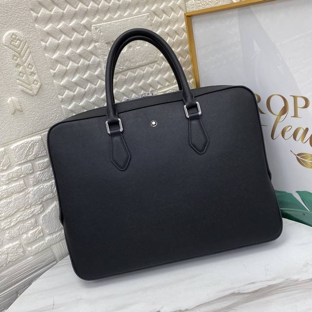 Montblanc Craftsmanship Series Slim Briefcase Handbag #Top-Grade Original Size 3