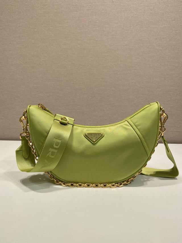 New Moon Bag 1Bh222 Multi-Function This Re-Nylon Handbag Is Crafted From Recycle