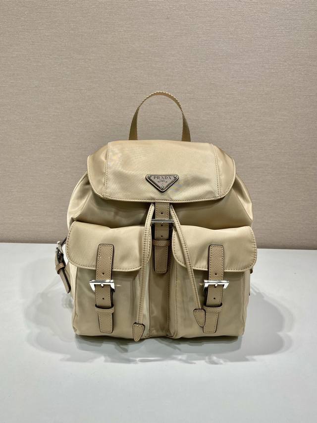 P Classic Double-Shoulder Backpack, New Color, Upgraded Small Size 1Bz677, Small
