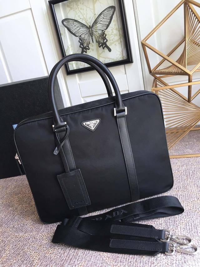 Prada New Arrival Authentic Quality 201 Latest Model Nylon Briefcase Prada 2Ve87