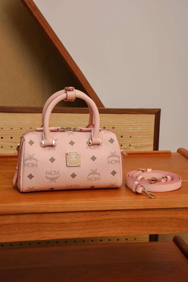 Haze Pink #Boston Pillow Bag Cp Exclusive All-Over Print Single-Shoulder Crossbo