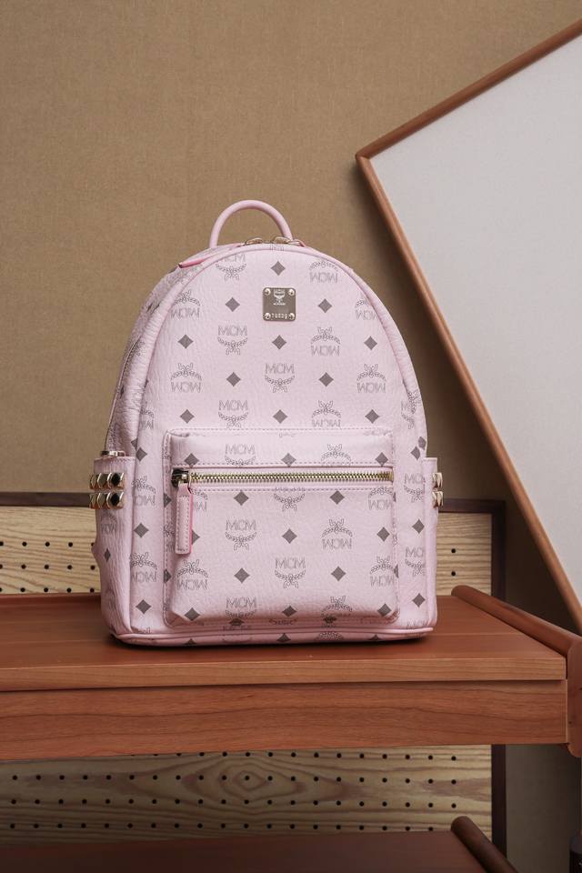 New Pink Small #Double-Shoulder Backpack Cp Exclusive Vintage Print This Iconic