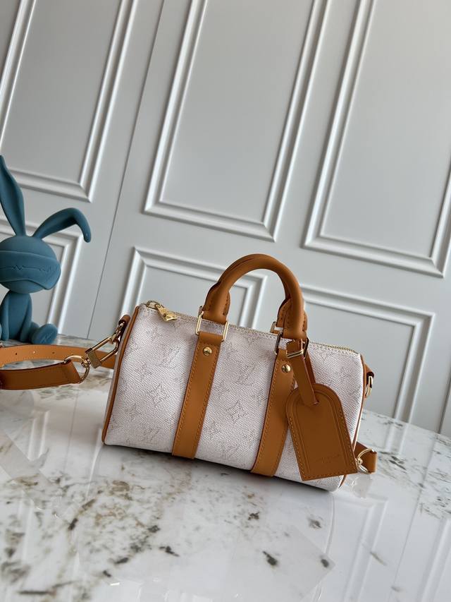 Half-Steel 163 Chip Keeall Bandouli Re 25 Handbag M15076 White 14681 Blue Crafte