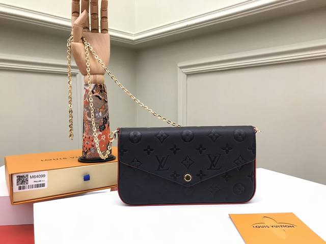 Factory Price Top-Tier Original Order M64099 Navy Blue The Pochette Felicie, Cra