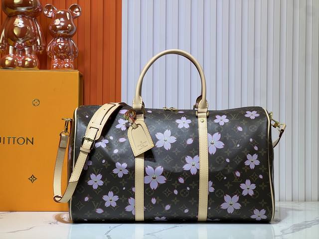M41416 Takashi Murakami Cherry Blossom This Keepall Bandouli Re 45 Travel Bag Is