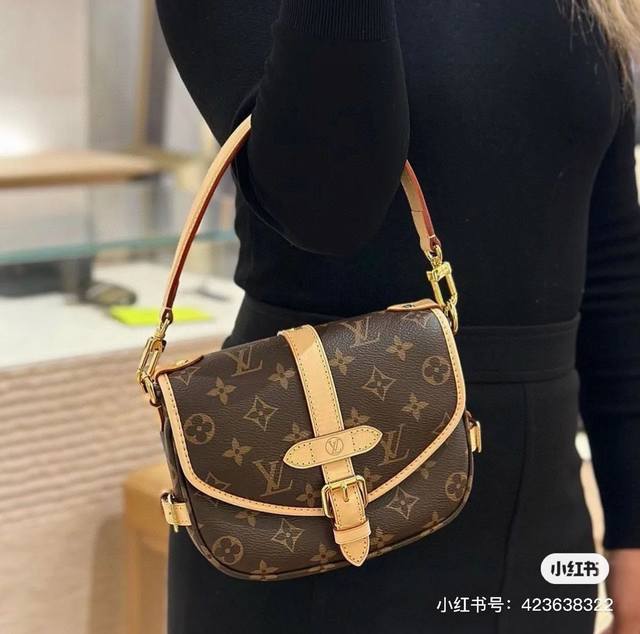 M46784 M46740 Saumur Bb Handbag Crafted From Monogram Canvas, The Saumur Bb Hand