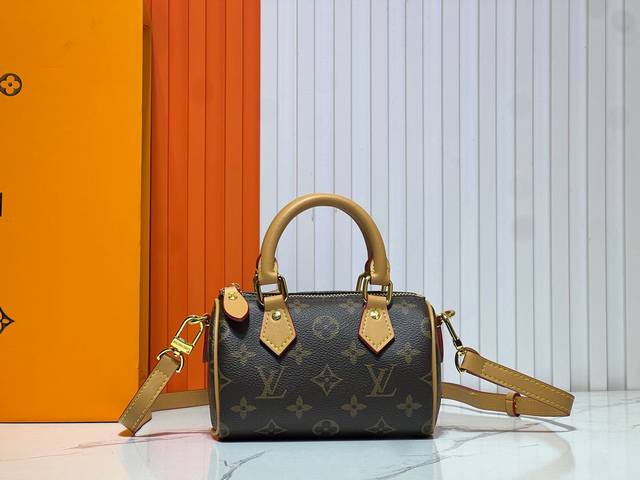 Quality-Upgraded Nano Speedy Handbag M81085 Crafted From Classic Monogram Canvas