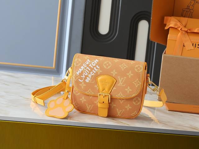 Upgrade Original M12694 Yellow N00147 Checkered Montsouris Small Messenger Bag F