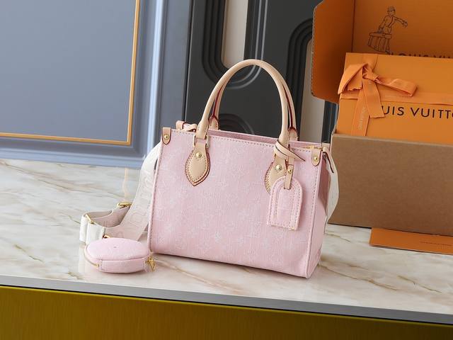 Upgraded Original M46373 M13189 M46871 Denim Square Bag Series Onthego Medium-Si