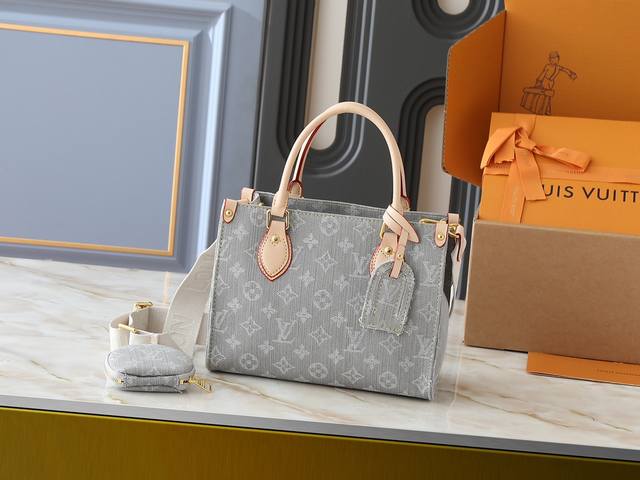 Upgraded Original M46373 M13189 M46871 Denim Square Bag Series Onthego Medium Ha