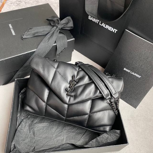 Black Black Buckle Double Chain Loulou Puffer Mini_Mini Double Chain Bag Is Here