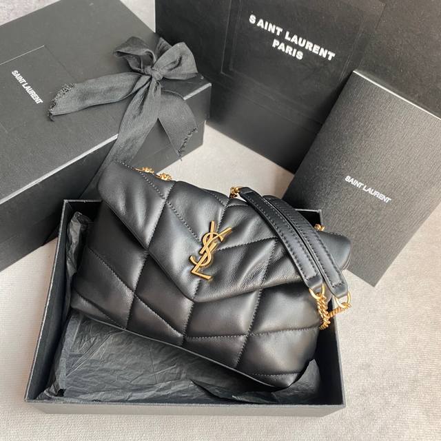 Black Gold Buckle Double Chain Loulou Puffer Mini_Mini Double Chain Bag Is Here!