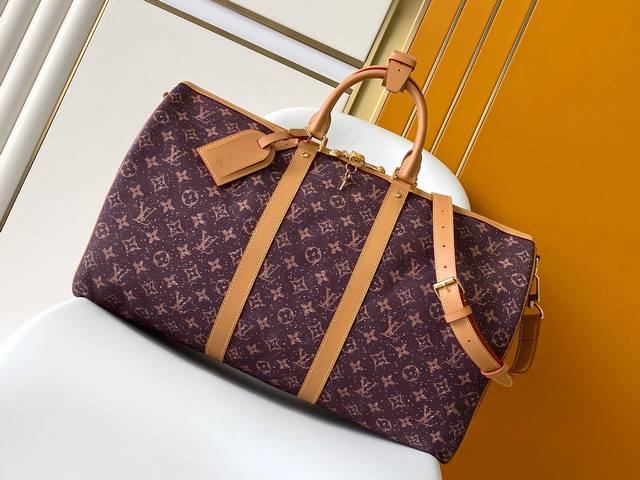 M13977 163C01 Chip This Keepall 50 Monogram Crystals Travel Bag Features A Monog
