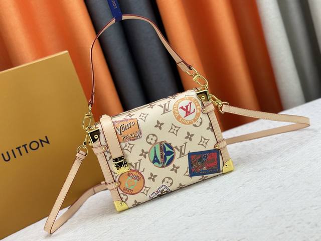 Exclusive Background, Authentic Design Side Trunk Pm Handbag M46358 Monogram, Ye