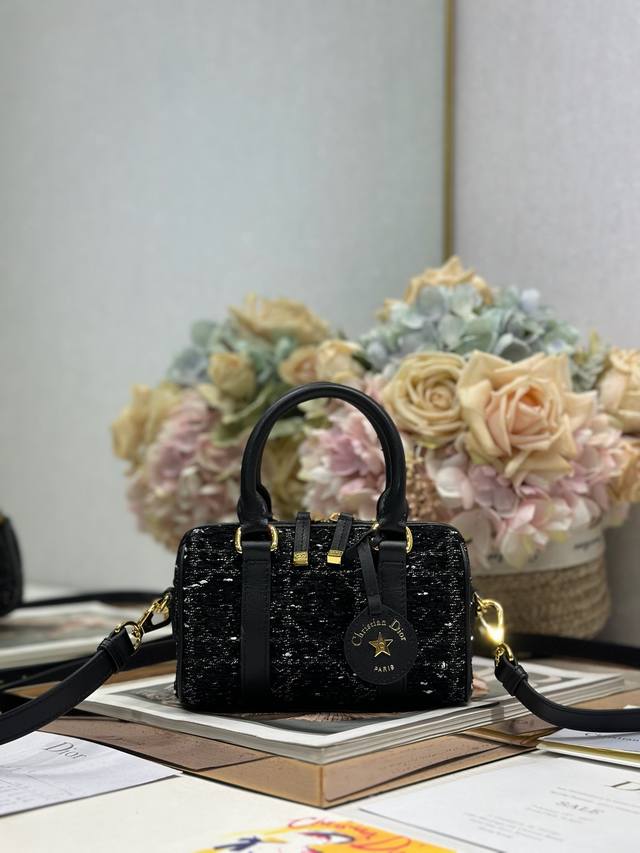 Top-Quality Authentic Dior Groove 16 Mini Handbag In Black Tweed. This Dior Groo