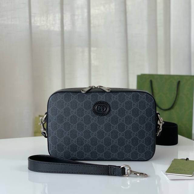 Genuine Leather, Brand New Gg, Interlocking Double Gg Shoulder Bag With A Hand S