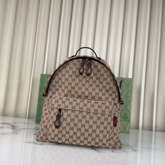 Genuine Leather Gg Canvas Medium Backpack 2025 Spring/Summer Collection: A New H