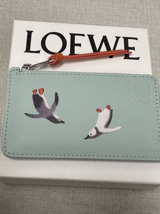 Genuine Leather Loewe Collaboration Card Case Limited Edition With Matching Pack