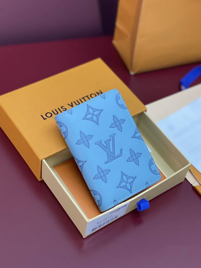 M14915 New Embossed Ice Blue! Made From Top-Grain Cowhide Leather! This Design R