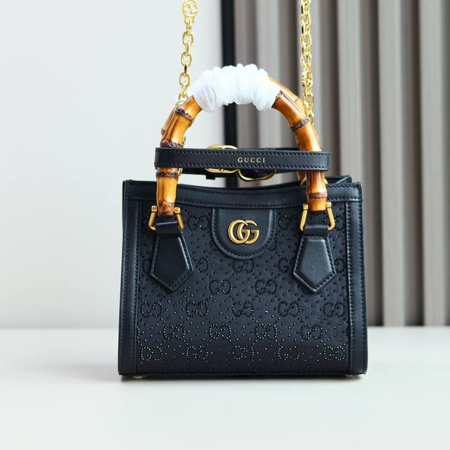 Top-Tier Authentic Diana Series Bamboo-Handle Mini Tote Bag, Celebrity Runway Mo
