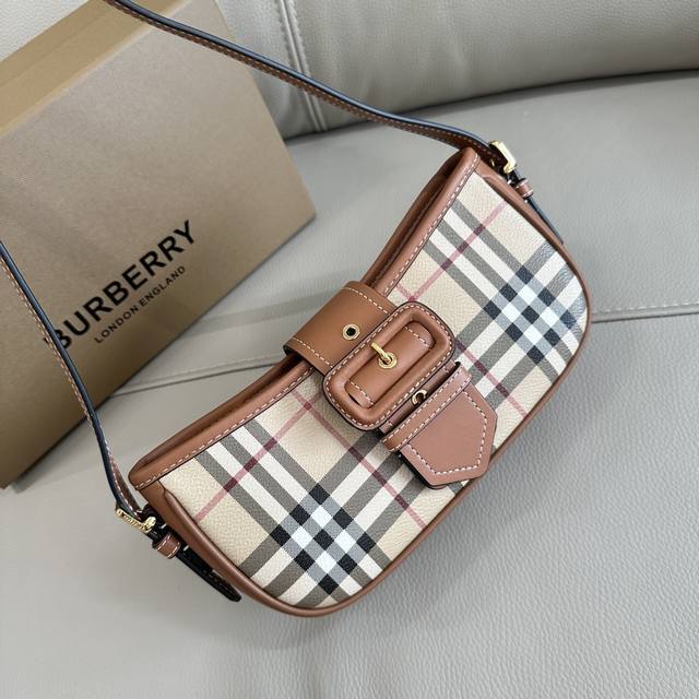B's Latest Italian-Made Bag Features Burberry Check Pattern Decoration. The Eye-