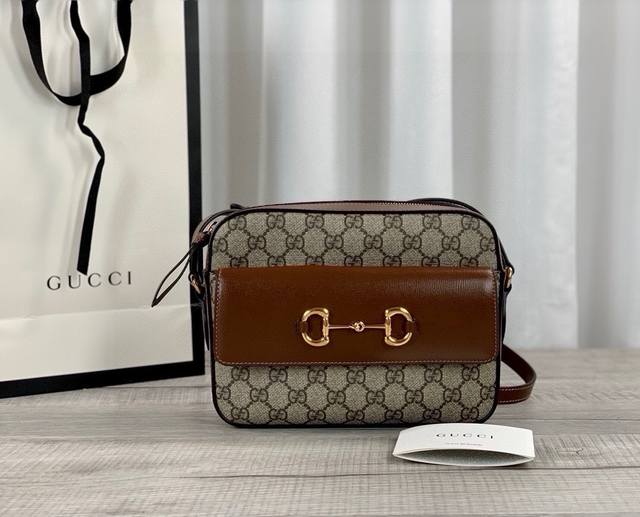 Genuine Leather, 1955 Series Shoulder Bag With Horsebit Buckle, Featuring A Clas