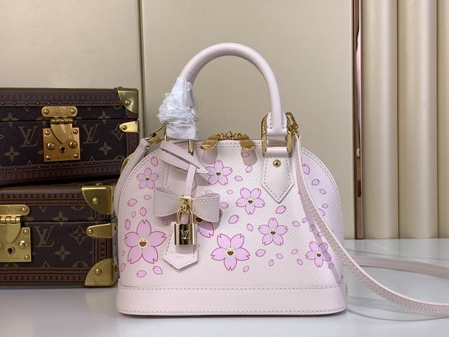Top-Tier Authentic Replica Exclusive Real-Shot Lv Tm Alma Bb Handbag M13104 Pink