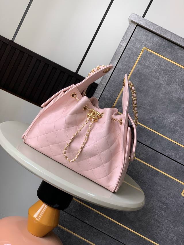 Pink Imported Ultra-Soft Caviar-Textured Cowhide Leather, Not The Hard, Stiff Le