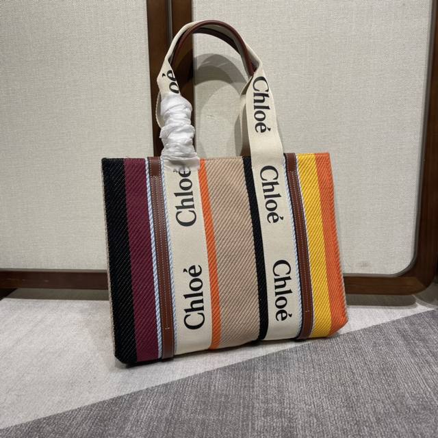 Medium Rainbow Color New Year's New Chloe Rainbow Woody Tote - New Member Arrive