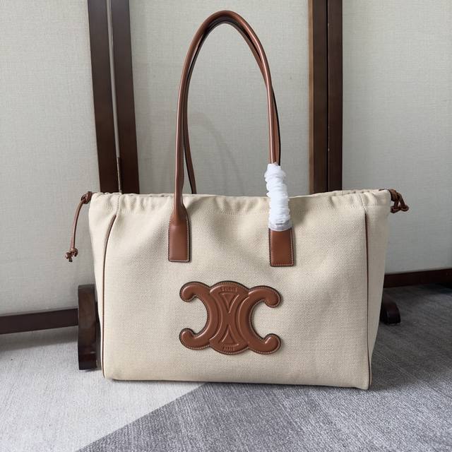 New Arrival: Celine's New Drawstring Large Shopping Bag, Soft Leather Embossed A