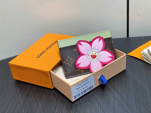 Authentic Premium M13429 Cherry Blossom Card Holder Wallet Lv X Tm Card Holder M