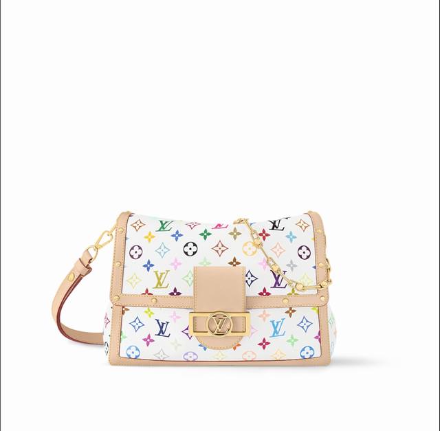 M13255 White Color Official Image Chain Bag Large Dauphine Lv X Tm Dauphine Soft