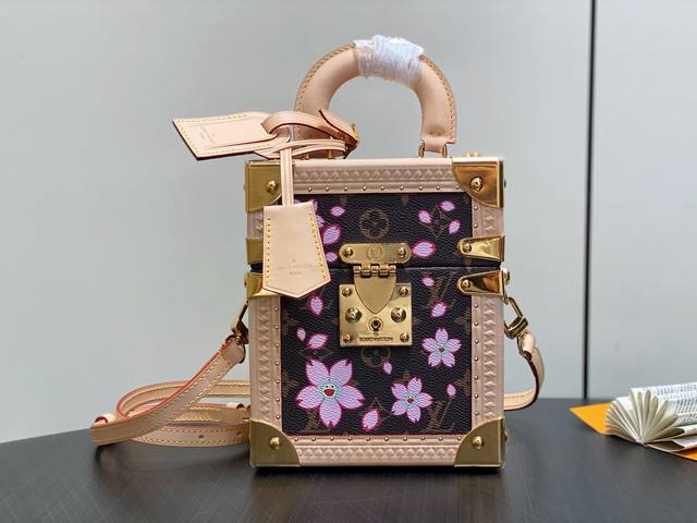 Authentic Premium M10079 Vintage Cherry Blossom Box Bag The Camera Box Hard Case
