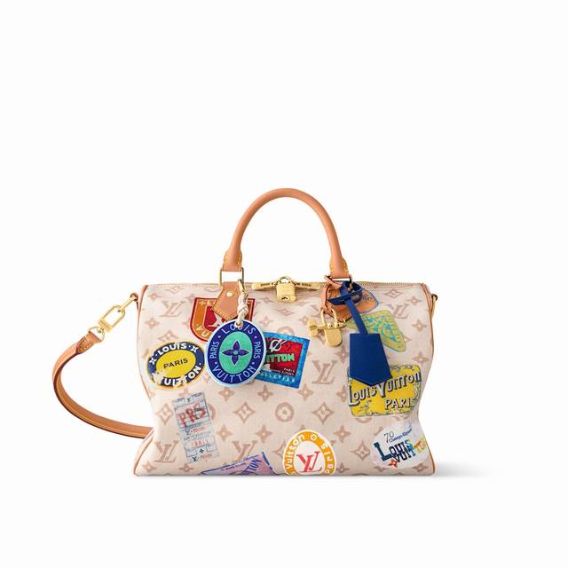 M14587 White Badge Official Image Pillow Bag Speedy Speedy Soft 30 Handbag