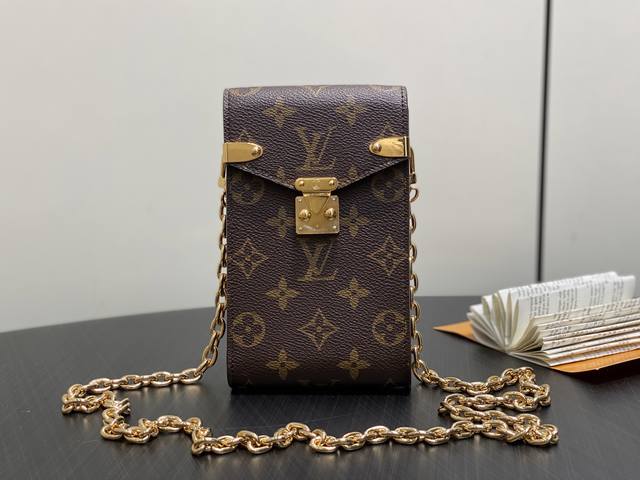 Authentic Premium M13572 Vintage Print Phone Case Chain Bag Seasonal New Arrival