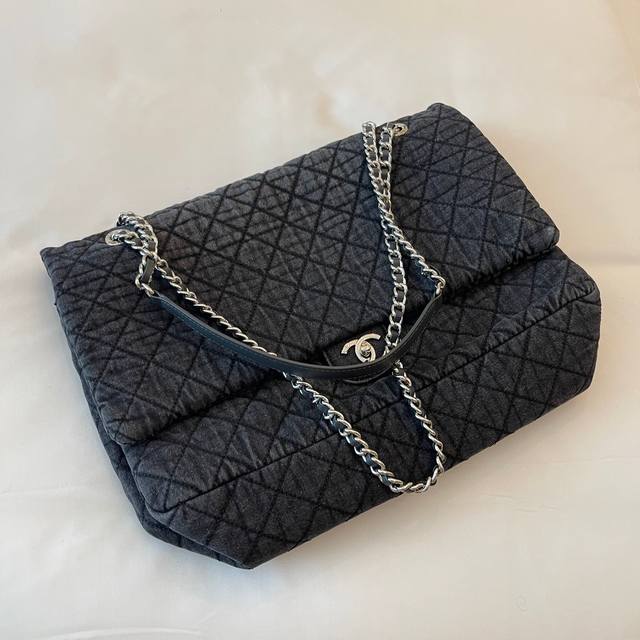 Chanel Vintage Denim Airport Bag Dimensions: 42X22Cm
