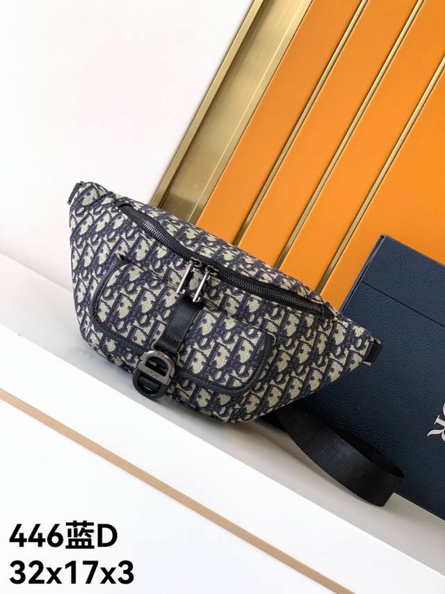 New Casual Waist Bag: 446# Blue D, Top-Quality Original Single-Order Goods, Coun